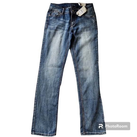 New Maurices Denim Flex Medium Wash Straight Jeans sz 6 - Picture 3 of 7